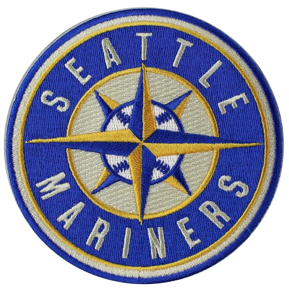 Seattle Mariners Blue & Yellow Compass Emblem Alternate Sleeve Jersey Patch MLB - Image 1 of 1