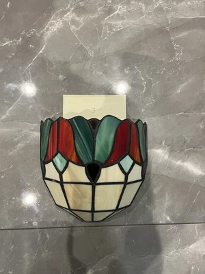 Tiffany Style Wall Light Stained Glass Shade - Image 1 of 4