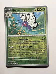 Butterfree SV: Scarlet & Violet 151 #012/165 Uncommon Reverse Holo Pokemon NM - Picture 1 of 1