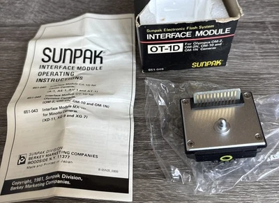 Módulo de interfaz Sunpak OT-1D de colección para cámara Olympus OM 2 2N 10 1N zapata caliente nuevo en stock Foto 1 de 4