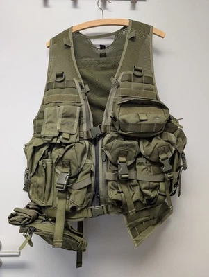 Taktische Einsatzweste Flecktarn Oliv Grün Gr. L Gebr. Sehr Guter Zustand - Bild 1 von 4