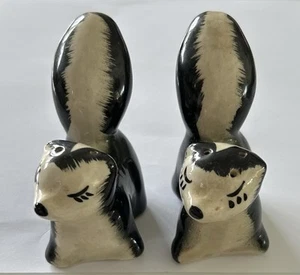 Coppia Shaker Sale e Pepe Skunk Vintage Ceramica Giappone - Foto 1 di 3