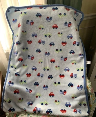 Gerber Cars Trucks Baby Blanket Fleece Double Thickness Lovey 37x28.5” - Image 1 of 4