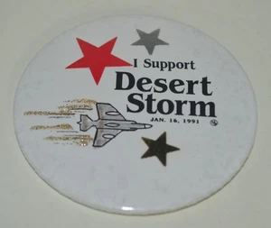 Pinback botón I Support Dessert Storm 16 de enero 1991 - Imagen 1 de 2