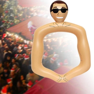 Muscular Man Decor Inflatable Photo Frame for Summer Beach Wedding Birthday - Image 1 of 4