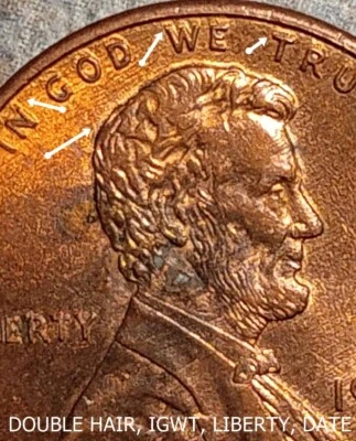 1995 D Double Die Lincoln Cent Obverse and Reverse (Please see pics)  - Image 1 of 4
