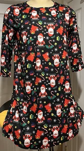 New Women's Christmas Santa Claus Holiday Party Dress Large Black by Dress Works - Picture 1 of 10