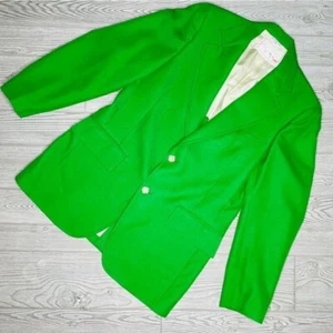 Vintage izod long sleeve blazer jacket suit coat w/ shamrock buttons theater 40 - Picture 1 of 9