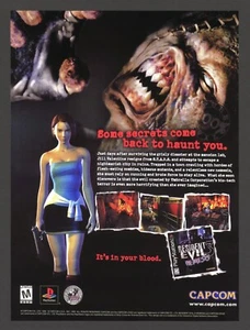 Resident Evil 3 Nemesis Playstation 1 PS1 Sega Dreamcast Promo Ad Print Poster - Picture 1 of 2