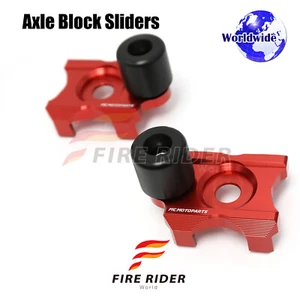 Racing Billet Rear Axle Block Sliders For Kawasaki Ninja 300R 2013-2017 14 15 16 - Picture 1 of 9