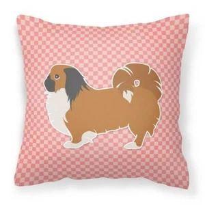 Carolines Treasures BB3638PW1818 Pekingese Checkerboard Pink Fabric Decorativ... - Picture 1 of 1