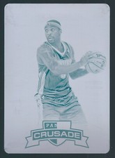 2012-13 Panini Crusade Cyan Printing Plate Ty Lawson Parallel Card #74 #'d 1/1