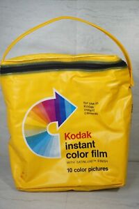 Vintage Kodak Instant Print Film Vinyl Insulated Tote Camera Cooler Bag 80s