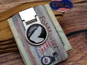 NEW Vtg HONDA WINGS RACING MONKEY ADJUSTABLE LOCKING MONEY CLIP WALLET HOLDER - Picture 1 of 9