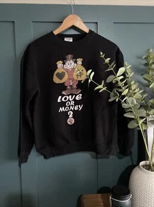 Size Medium LOVE OR MONEY DONALD DUCK UNISEX SWEATSHIRT DOPE / MOUSTACHE - Picture 1 of 7