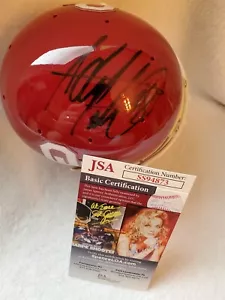 ADRIAN PETERSON signed OKLAHOMA SOONERS mini helmet JSA COA VIKINGS TITANS - Picture 1 of 4