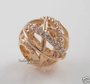 Galaxy 100% Authentisch Pandora Rose Vergoldet Klar Zirkonia Charm / Perlen Neu - Bild 1 von 1