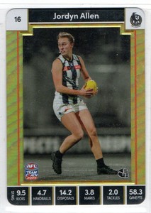 Jordyn Allen Collingwood   Team Coach 2023 AFLW Gold Card #16