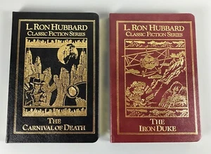 1991 1994 Carnival of Death & Iron Duke L. RON HUBBARD Leatherbound pulp fiction - Imagen 1 de 6
