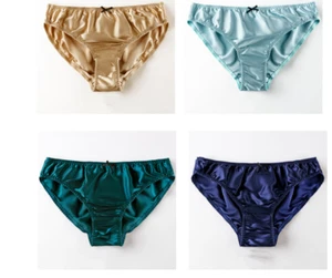 Damen 100% Seide Höschen Slip Bikinis Daliy Unterwäsche frech glänzend Satin* - Bild 1 von 34