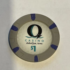 Q Casino - Dubuque Iowa - Chip da $1 - Foto 1 di 2