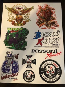 Bassani Exhaust Original Dealer 9PC Set Motor Cross Dirt Bike Sticker Decal - Picture 1 of 1