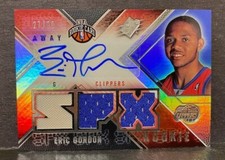 2008-09 UD SPx ERIC GORDON #126 Rookie Radiance Away RC Triple Jersey Auto 27/99