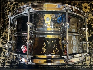  Ludwig LB417KT Hammered Black Beauty 6.5x14" 10-Lug Brass Snare Drum - Picture 1 of 6