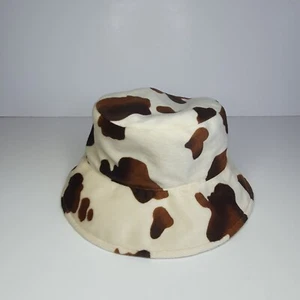 Marks & Spencer Vintage Bucket Hat Festival Hat Cow Animal Print Hat 4-8 Years - Picture 1 of 14