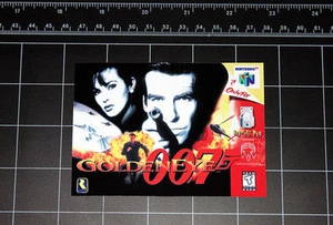 GoldenEye 007 N64 box art decal / sticker retro video game Nintendo 64 Bond - Picture 1 of 1