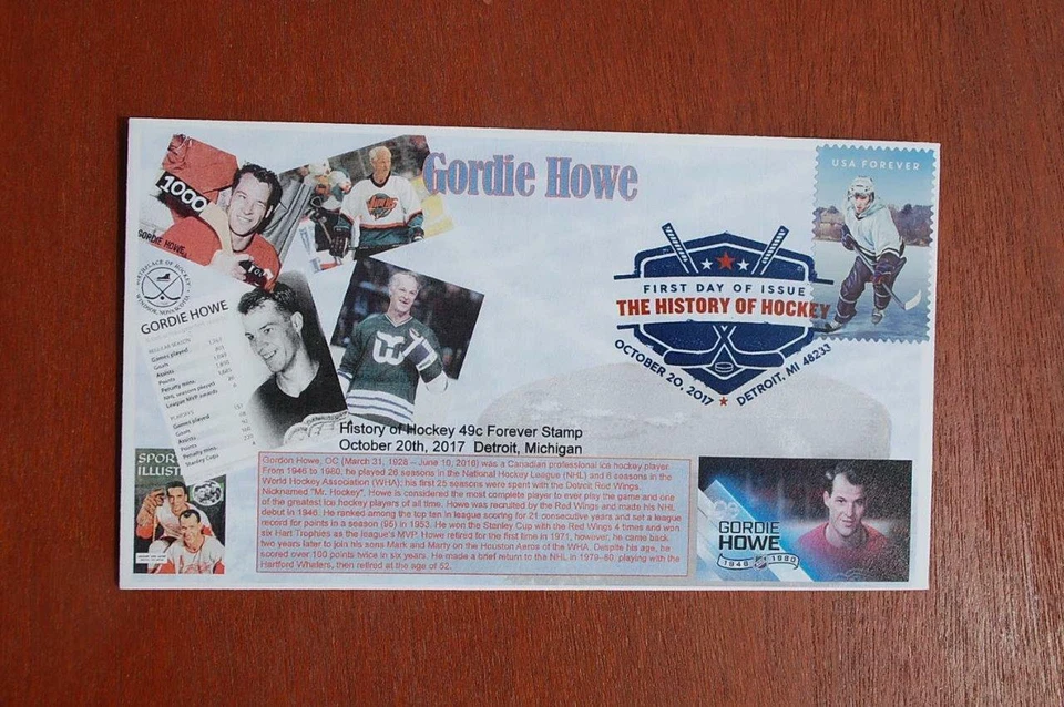 History of Hockey 49c Stamp FDC Bullfrog Cachet Sc#5252 15555 Gordie Howe - Image 1 of 1