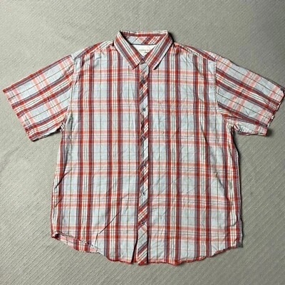 Horny Toad Plaid Shirt Mens Large Red Tartan Plaid Button Up 100% Organic Cotton - Image 1 of 4