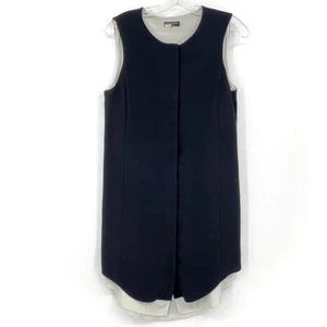 Rag & Bone Longtail Hemdblusenkleid XS schwarz ärmellos Button Down Seide Lagenlook - Bild 1 von 7