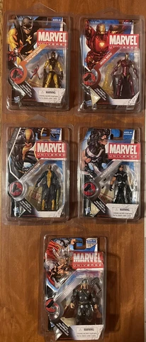 Marvel Universe 3.75 Lot Of 5 W/ Box Protectors Warpath Thor Constrictor Iron Ma Cover