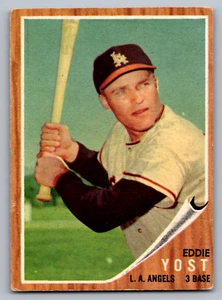 1962 TOPPS #176 EDDIE YOST ANGELS BATTING - Picture 1 of 3