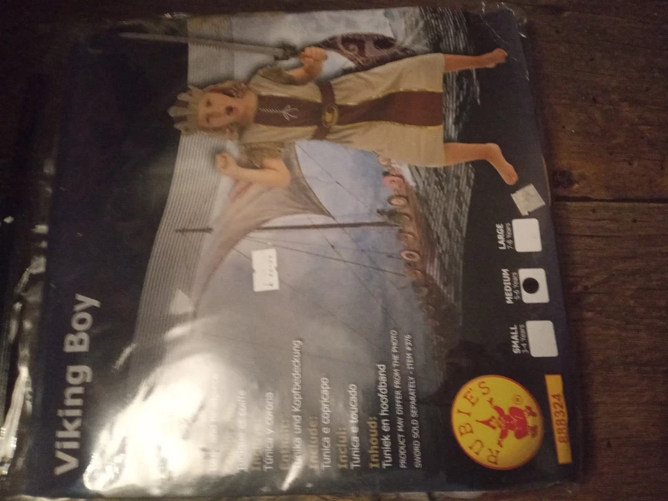 Fantasia infantil menino viking fantasia idade 5-6 anos - Imagem 1 de 1