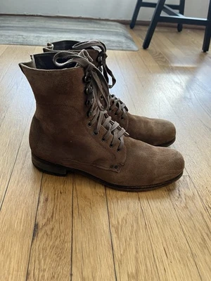 Botas masculinas de couro camurça John Varvatos tamanho 9,5M - Imagem 1 de 4