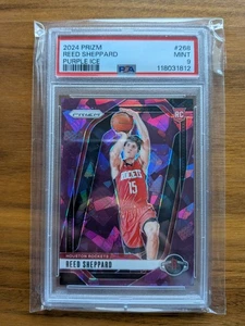 Panini Karte 2024 Prizm Reed Sheppard Purple Ice /149 PSA 9 - Bild 1 von 2