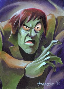 ORIGINAL Scooby-Doo - Creeper 1/1 bemalte Sketchkarte PSC Fan Art - Bild 1 von 3