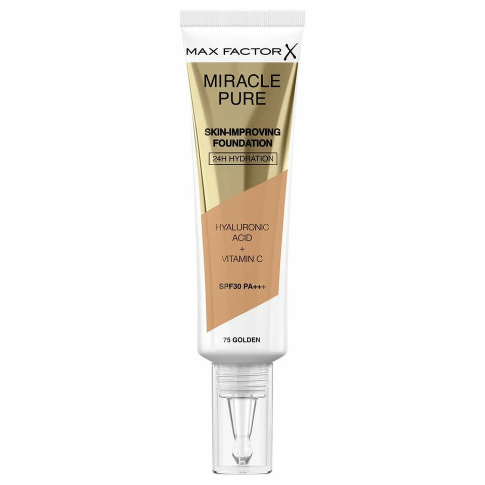 Fluid Makeup Basis Max Factor Miracle Pure Nº 75 Golden Spf 30 30 ml - Bild 1 von 1