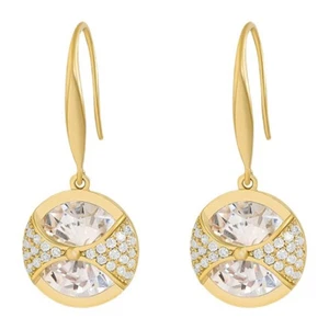 Diamond Studded Round Earrings for Women Stunning Design Elegant Style - Photo 1/3