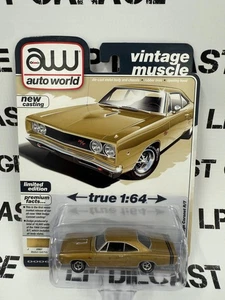 Auto World 1968 Dodge Coronet R/T Gold 1:64 Diecast Vintage Muscle - Bild 1 von 2