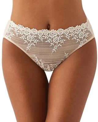 Calzoncillos braguitas de encaje de corte alto para mujer, nude/marfil, medianos EE. UU. Foto 1 de 4