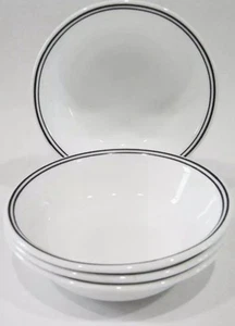 Corelle Black Rim Dessert Bowl ( City Block) 10oz- Set Of 4 - Picture 1 of 2