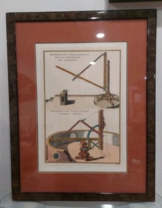Joan Blaeu Astronomical Instruments Lithograph Framed 20x26 - Picture 1 of 13