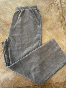 American Sweetheart Gray Corduroy Pants Large Elastic Waist34” Inseam29” Pocket - Picture 1 of 7