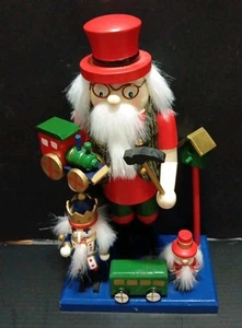 Intricate Wooden Nutcracker Christmas Handmade Painted  Detailed Unique 10.5" - Picture 1 of 14