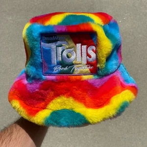 DreamWorks Trolls Band Together 2023 Film Promo Soft Plush Bucket Hat Timberlake - Picture 1 of 8