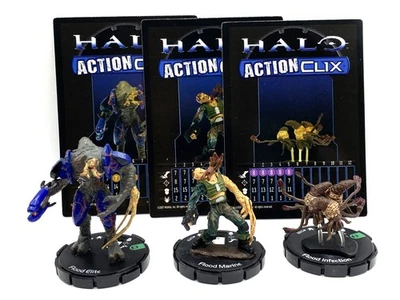 Halo ActionClix Flood Infection 028 Flood Marine 029 Flood Elite 030 con tarjetas #2 Foto 1 de 4