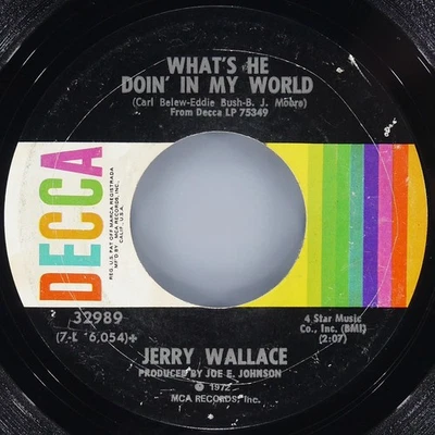 JERRY WALLACE If You Leave Me Tonight I'Ll Cry / What'S He Doin DECCA 32989 VG - Image 1 of 4